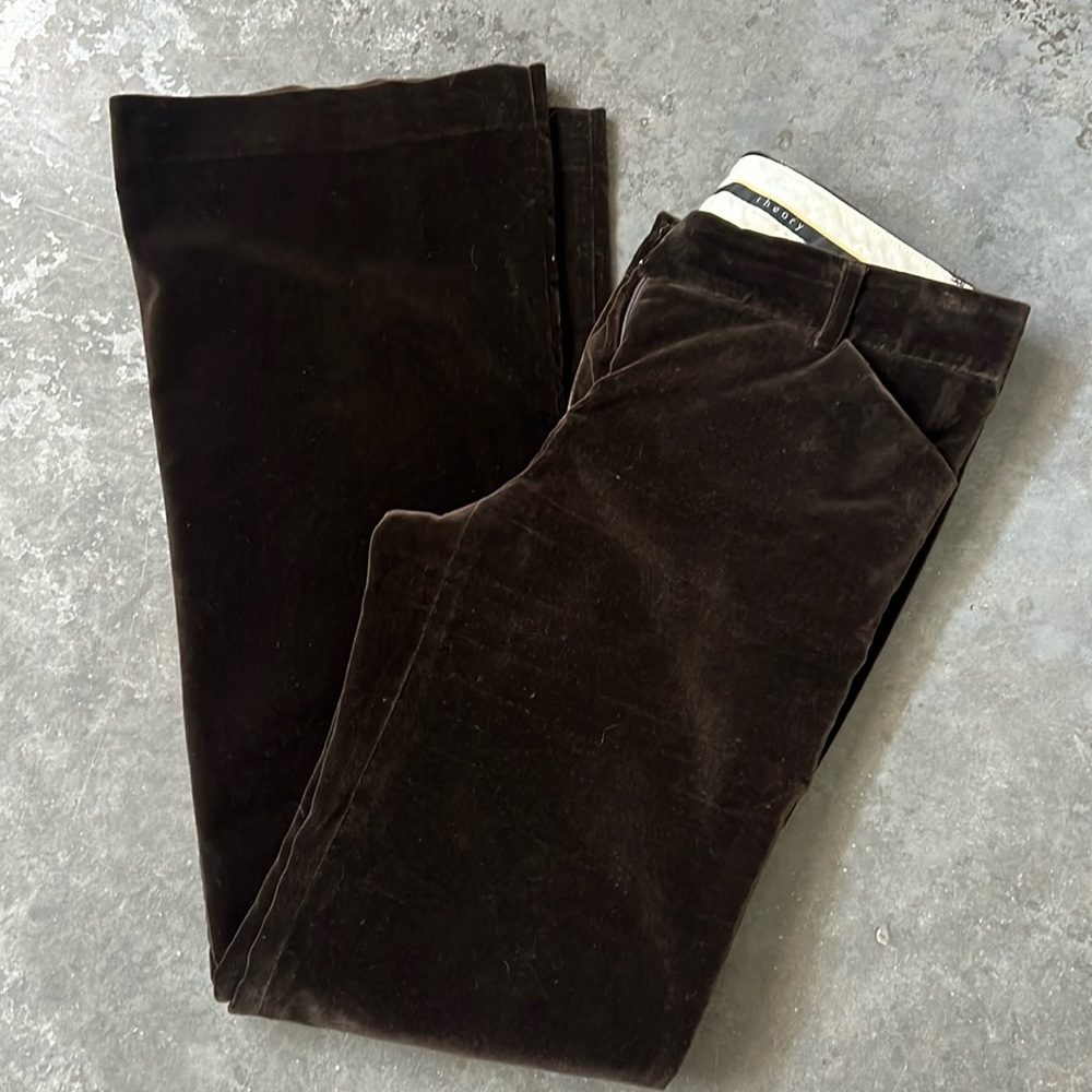THEORY VELOUR TROUSERS